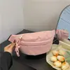 Bolso pequeño de tela de nailon simple estilo coreano para mujer, modelo nuevo 2023, bolso de hombro texturizado, bolso de axila, bolso de pecho, riñonera pequeña cruzada