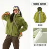 Serie Montaña Exterior Hardshell Cortavientos Impermeable Tres en Uno Conjunto de Dos Piezas Forro Polar Traje para Senderismo Escalada Hombre