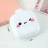 Nuevo Peine de Gatito Lindo con Cojín de Aire y Espejo Cuadrado Plegable, Peine con Bolsa de Aire Integrada, Mini Cepillo de Masaje Portátil para el Cabello