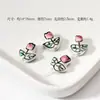 Miel Rosa Corazón Cerámica Cuentas Calabaza Cuentas Tulipán Lluvia Mariposa Pulsera Collar de Cuentas DIY Accesorios Hechos a Mano