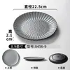 Plato de melamina Xiangyuanmei con patrón de roca esmerilada y borde festoneado, plato de cena estilo occidental, plato para filete y pasta para comedor