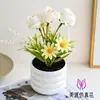 Flor Artificial con Tres Rosas Pequeñas, Bonsái de Flores Falsas, Accesorio para Fotografía, Decoración de Boda, Arreglo Floral Decorativo de Mesa o Piso para Sala de Estar