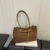 2026 Nueva Textura Bolsa para Axila de Mujer Gran Capacidad Bolso de Hombro para Viajes Cotidianos Bolso Baguette Mate de Gama Alta de Nicho Transfronterizo