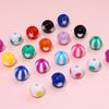 Contas redondas coloridas de acrílico material para miçangas artesanais DIY pulseira colar pingente joias de cor caseira contas soltas