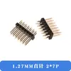 Pin de fila doble paso de 1.27 mm pin en línea 2*2p/3/4/5/6/7/8/10/12/20/40/50p