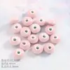 Contas Soltas de Cerâmica Jingdezhen Cor-de-Rosa Materiais para Colares de Contas DIY para Alunos e Meninas Fazerem Seus Próprios Acessórios de Joias com Contas de Porcelana