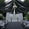Cortina de Gasa de Malla Grande Transfronteriza Decoración de Escenario para Bodas al Aire Libre Fondo Cortina de Boda Dropshipping