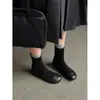 Primer Encuentro Ji Punta Redonda Patchwork Slip-on Elástico Adelgazantes Botines Mujer 2026 Moda Otoño/Invierno Versátil Tacón Oculto Botines