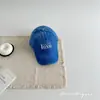 Boné de Baseball com Bordado de Letras Estilo Coreano para Homens, Mulheres e Crianças, Adequado para Proteção Solar na Primavera, Outono e Verão, Boné Vintage Lavado com Aba Reta