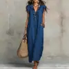 Sitios Web Independientes Europeos y Americanos Amazon Aliexpress Vestido Largo de Verano y Primavera 2026 con Mangas Acampanadas Estilo Bohemio