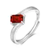 Nuevo Anillo de Plata de Ley S925 con Incrustaciones de Piedras Naturales Amatista y Citrino para Mujer, Joyería de Diseño Cepillado de Nicho Estilo Chino