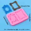 Moldura de açúcar flip faça você mesmo, moldura vintage com borda em relevo, moldura para fotos, bolo de açúcar flip oco em relevo, chocolate de silicone