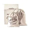 Saco de pão de algodão personalizado saco de embalagem com cordão para pão francês personalizado venda quente transfronteiriça saco de pão de algodão personalizado