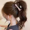 Pinzas para el pelo de lazo estilo coreano, accesorios para el pelo de alta gama, pinzas de tiburón, horquillas exquisitas para mujeres jóvenes, pinzas para el pelo de otoño e invierno para la parte trasera de la cabeza