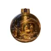 Adorno Colgante de Bola de Navidad Transparente Luminoso Bola de Cristal 3D Decoración Colgante para Ventana de Navidad Árbol de Navidad