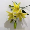 Lirios artificiales impresos en 3D para decoración de bodas, adornos para sala de estar, arreglos florales de boda, flores artificiales, ramos simulados, lirios perfumados