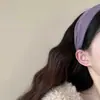 Morado Niebla Suave ~ Diadema de Tela de Gamuza Otoño e Invierno Blanca Estilo Coreano Retro Pinza para el Cabello Diadema Súper Ancha Accesorios para el Cabello de Viaje