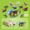 Blocos de Montar de Partículas Pequenas de Animais Caixa Pequena Montagem Plug-In Carro Brinquedos Pequenos para Crianças Mecanismo de Dinossauro Presentes de Jardim de Infância Atacado