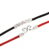 Pulsera de Pareja Maldición de Aro Estudiante Regalo para Amor a Larga Distancia para Hombres y Mujeres Pulsera de Aro Dorado Cuerda de Mano de Goku Mito Negro