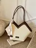 Bolsa Grande Transfronteiriça para Mulheres 2025 Nova Moda Outono e Inverno Bolsa de Ombro de Mão Texturizada para o Dia a Dia Bolsa Tote