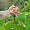 Mini árbol verde, cerezo, modelo, microadornos paisajísticos, rocalla, bonsái, paisajismo, mesa de arena, material de bricolaje