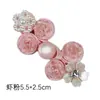 Nuevos Botones Hechos a Mano para Hanfu con Perlas Ojo de Gato, Botones de Cristal de Flor de Cinco Pétalos de Tres Ruedas para Vestidos de Estilo Chino y Qipao