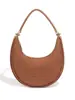 Bolso Nuevo Tejido a Mano, Bolso de Mano de Gamuza, Bolso de Bola de Masa de Moda, Bolso de Media Luna Retro, Bolso de Hombro de Gama Alta