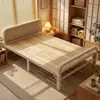 Cama plegable sin instalación 1.2m cama individual económica simple cama para adulto 2026 modelo nuevo casa de alquiler cama de madera dura