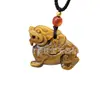 Colgante de Calavera de Ojo de Tigre Natural Pixiu para Hombres y Mujeres, Hebilla de Seguridad Buda Guanyin Colgante de Zorro Joyería
