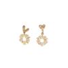 Novos brincos elegantes de luxo leve 2022 lindos brincos de moda simples e elegantes brincos de flor de laço para mulheres