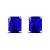 Pendientes de Tachuela Cuadrados de Diamante Verde Esmeralda Rectangulares Kaiwei, Pendientes Cuadrados de Diamante Verde Chapados en Oro Rosa de 18K, Joyería de Oreja de Lujo