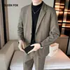 Chaqueta de Traje de Lana para Hombre Otoño Invierno 2026 Nueva Tendencia Primavera Otoño Chaqueta Simple a la Moda Top Estable Maduro