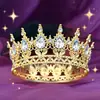 Corona de Tiara de Aleación Barroca Transfronteriza Europea y Americana 16 Gotas de Agua Flor Corona Redonda Completa Adornos para Decoración de Pasteles