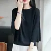 Xale de Fio com Miçangas Pulôver de Manga Morcego Feminino Gelo Frio Respirável Refrescante Primavera Verão Para Ir ao Trabalho Versátil Temperamento Peça de Roupa Exterior Atacado
