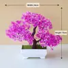 Pino Artificial de Bonsái con Maceta, Mini Planta Falsa para Decoración de Mesa de Interior