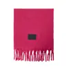 Bufanda de Lana de Color Puro con Borlas Nueva para Otoño e Invierno para Mujer Bufanda Engrosada Resistente al Frío y Cálida Chal Versátil Simple de Alta Gama