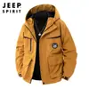 Nova Jaqueta Masculina Outdoor Repelente à Água com Múltiplos Bolsos para a Primavera de 2025, Jaqueta Casual com Capuz Versátil e Moderna para o Dia a Dia
