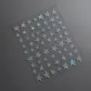 Adesivos de Estrela de Cinco Pontas para Nail Art, Tamanho Irregular, Estrelas Tortas, Estrelas de Cinco Pontas Vermelhas e Brancas, Decalques Ultra Finos para Unhas