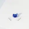 Ornamento de flor de simulação de vidro, tamanho mini, 4 flores+vaso+pássaro, design de arranjo de flores