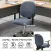 Funda Elástica de Polar de Color Sólido Dividida para Silla Transfronteriza, Universal a Prueba de Polvo, Tejido de Grano de Maíz, Funda para Silla de Oficina, Temu Dropshipping