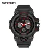 Reloj Electrónico de Moda Transfronterizo Sanda para Hombre Resistente al Agua Luminoso Despertador Multifuncional Reloj Deportivo para Hombre en stock Suministro Directo