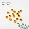 Rueda de Cuentas Doradas Chapadas en Plata S925 Cuentas para Atar Cuentas de Linterna Cordón para Pulsera Collar Adorno Cuerda diy Producto Semi-acabado