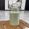 Moda pote de espaço de pintura de borracha ao ar livre alça portátil esportes garrafa de viagem homens e mulheres de aço inoxidável copo térmico de grande capacidade