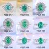 Anillo de Plata S925 Baphne Jewelry Más Vendido con Gema Imitación Esmeralda para Mujer Anillo de Diamante de Alto Carbono Paraibaho