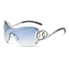 Gafas de una sola pieza modelo nuevo Jamie L5024, estilo europeo y americano, gafas de sol sin montura únicas e inspiradas en la tecnología, gafas de sol de moda estilo callejero