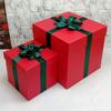 Caja de Regalo Cuadrada Azul Grande Roja Navidad Cumpleaños Decoración de Escaparate de Tienda 4S Juego de Cajas Decorativas