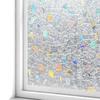 Venta al por mayor pegatinas para ventanas 3D en relieve anti-miradas película transparente para privacidad de vidrio hogar sala de estar ventana pegatinas de vidrio engrosado