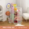 Cesta de Almacenamiento para Esterillas de Yoga, Estante de Almacenamiento para Equipos Deportivos y de Fitness en Casa, Estante de Almacenamiento Doméstico para Rellenar Espacios para Bádminton y Baloncesto
