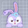 Dailou - Adhesivo suave de estrella de dibujos animados, accesorios de bricolaje, funda para teléfono móvil, bolso, zapatillas, hebilla, caja de almacenamiento, parche decorativo, conejo morado