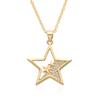 2023 estrela colar feminino novo óleo gota diamante cinco pontas estrela clavícula cadeia joias de moda simples